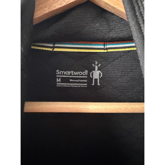 SmartWool Diamond Peak Quilted Quarter Zip Pullover women's size Medium - Picture 4 of 6